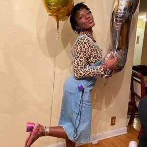 Zara Denim Knee Length Dress